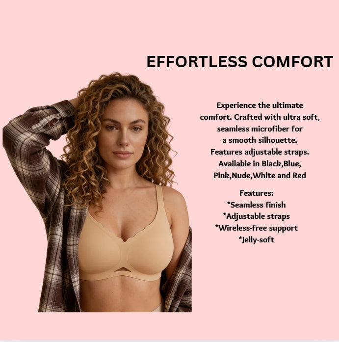 Ultra soft seamless jelly lift wireless bra