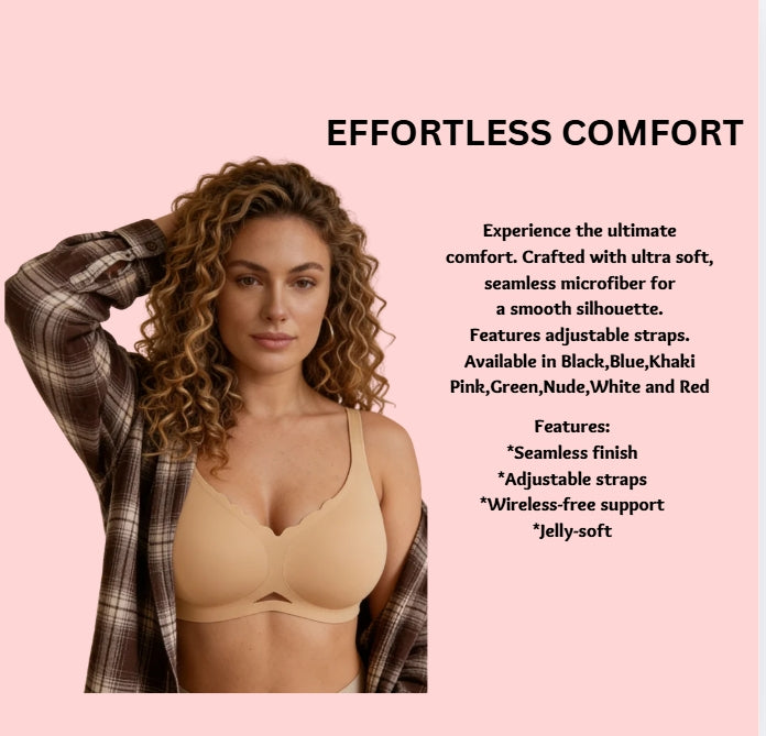Ultra soft seamless jelly lift wireless bra